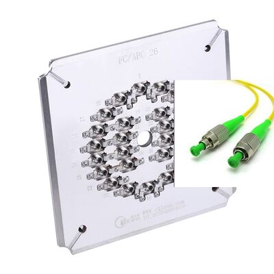 فولاد ضد زنگ 26 پورت FC APC پولیشینگ تکیه برای فیبر نوری پولیشینگ Jig با کارایی بالا