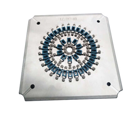 48 پورت LC PC فیبر نوری پولیشینگ جیگ با فولاد ضد زنگ سخت برای آسیاب با کارایی بالا