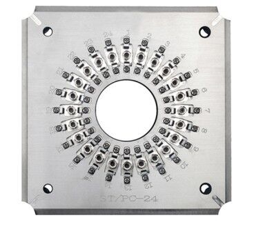 ST فیبر نوری 24/32 کانکتور پولیشینگ فکسچر با فولاد ضد زنگ سخت S136 برای کارایی بالا و از دست دادن ورودی ≤0.20dB