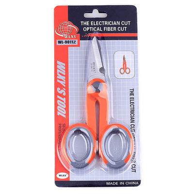ابزار کابل فیبر نوری نارنجی 14.5 سانتی متر Kevlar Cutter For Jumper Pigtail Fiber
