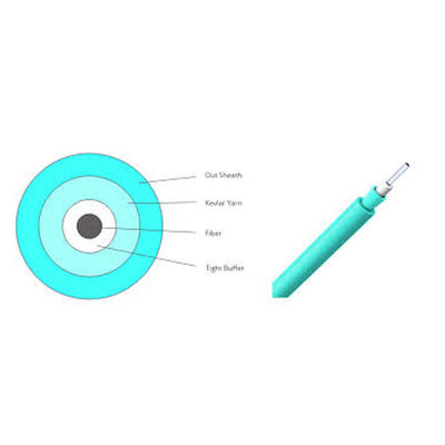 کابل فیبر نوری بافر Buffered 900um 1 حالت تک هسته ای